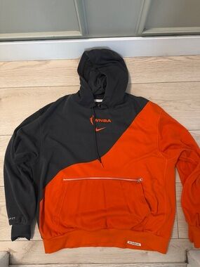 Nike Black & Orange WNBA Colorblock Pullover Hoodie